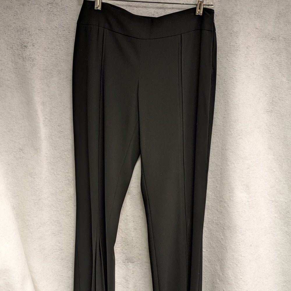 Women's Moschino Black Pleated Flare Pants Size 10